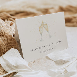Cartão De Agradecimento Tosta de Champanhe Personalizada