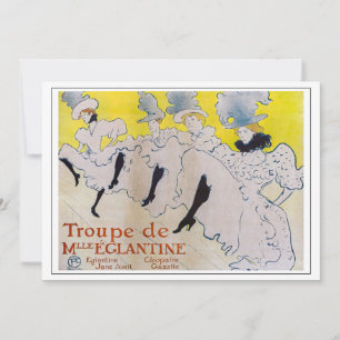 Cartão De Agradecimento Toulouse-Lautrec - Troupe de Mlle Eglantine