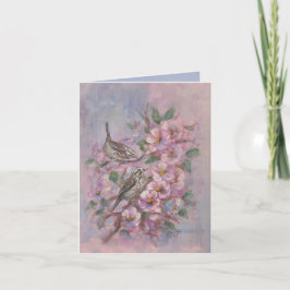 Cartão De Agradecimento Toutinegra de canto 4 x 5,6"