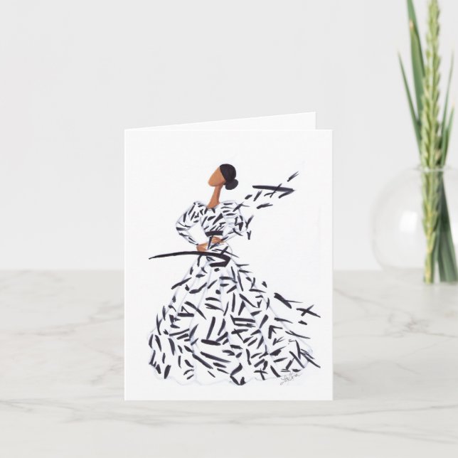 Cartão De Agradecimento Traços de Tinta (Frente)