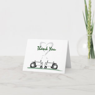 Cartão De Agradecimento Tractor Love Thank-Your Note Card