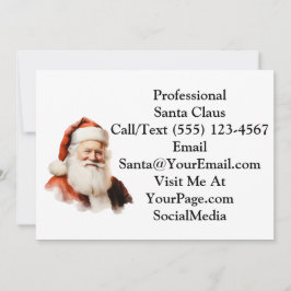 Cartão De Agradecimento Traditional Santa Claus Business Thank You Card