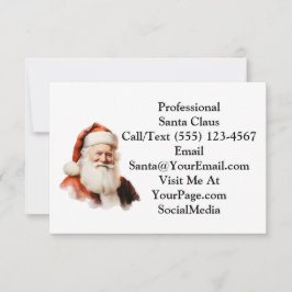 Cartão De Agradecimento Traditional Santa Claus Business Thank You Card