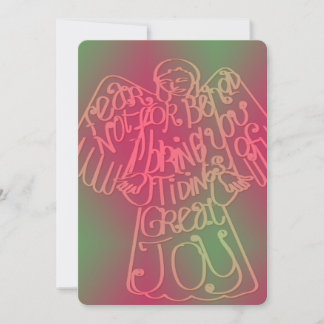 Cartão De Agradecimento "Traz-te notícias..." "Saudação Anjo de Natal" 