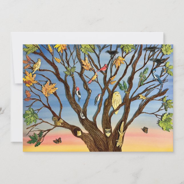 Cartão De Agradecimento Tree Canopy Large Postcard (Frente)