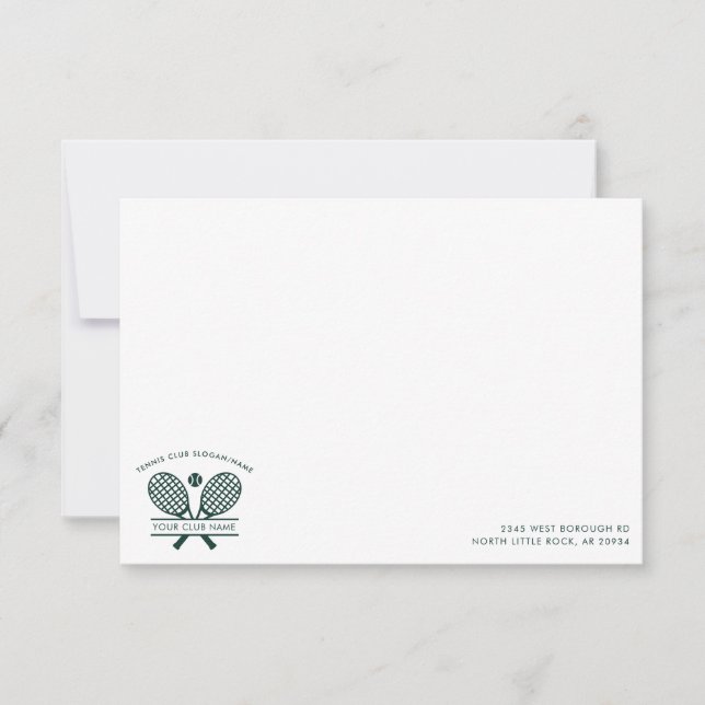 Cartão De Agradecimento Treinador da Equipe de Nomes de Tênis Personalizad (Frente)