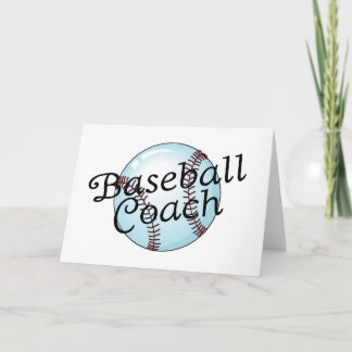 Cartão De Agradecimento Treinador de basebol