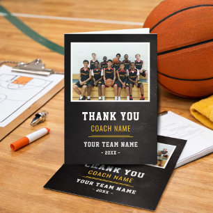 Cartão De Agradecimento Treinador de Basquete Equipe Obrigado Foto