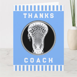 Cartão De Agradecimento Treinador de Lacrosse