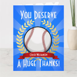 Cartão De Agradecimento Treinador Giant Baseball Obrigado