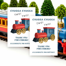 Cartão De Agradecimento Trem Chugga Dois Dois Segundo Aniversário