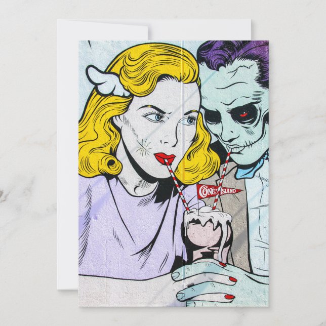 Cartão De Agradecimento tremor de amor zombie (Frente)