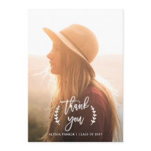 Trendy Botanical | Graduação Foto Obrigado