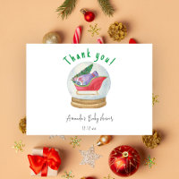 Trenó do Papai Noel - obrigado chá de bebê