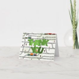 Cartão De Agradecimento Trens e Trilhos dos Miúdos do Caminho de Ferro 