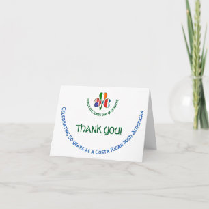 Cartão De Agradecimento Trevo Personalizado Costarriquenho Irlandês Americ