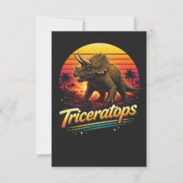 Cartão De Agradecimento Triceratops