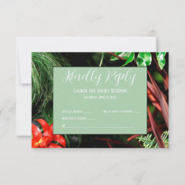 Cartão De Agradecimento Tropical Floral, Terrenas, Moderna, Casamento,