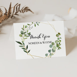 Cartão De Agradecimento Tropical Green Leaves Thank You Card