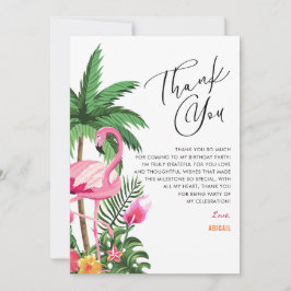 Cartão De Agradecimento Tropical Hawaiian 25th Birthday Thank You Cards