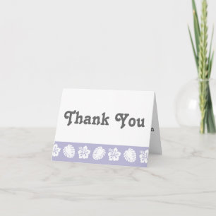Cartão De Agradecimento Tropical Hibiscus in Lavender Thank You Card