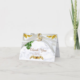 Cartão De Agradecimento Tropical Romântica Obrigado