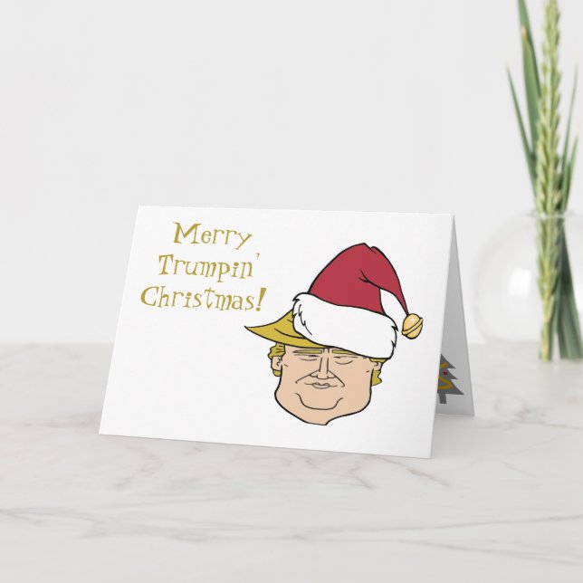 Cartão De Agradecimento Trump Merry Christmas Card (Frente)