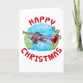 Cartão De Agradecimento Trumpet Christmas Card Trumpeter Brass Musical