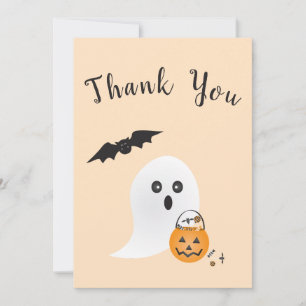 Cartão De Agradecimento Truque De Fantasma Ou Doce De Bat Halloween