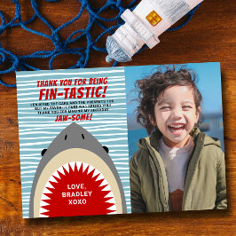 Cartão De Agradecimento Tubarão Morde Qualquer Foto De Aniversário De Idad