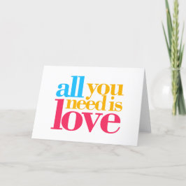 Cartão De Agradecimento Tudo que você precisa é amor