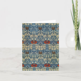 Cartão De Agradecimento Tulip and Rosa Date, Design 1876 William Morris