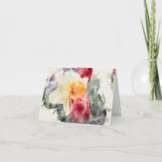 Cartão De Agradecimento Tulip Daffodil