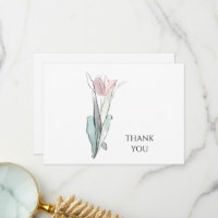 Tulip Personalizado De Aquarela Simples Obrigado