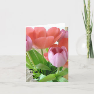 Cartão De Agradecimento Tulipa Obrigado