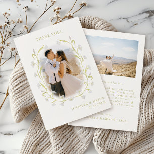 Cartão De Agradecimento Tulipas Verdes Clássicas Tulips Floral Foto de Cas