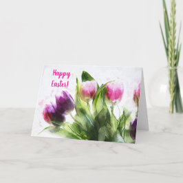 Cartão De Agradecimento TULIPS de páscoa