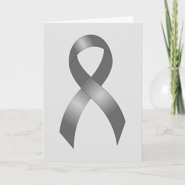 Cartão De Agradecimento Tumor cerebral | Diabetes | Fita Cinza (Frente)
