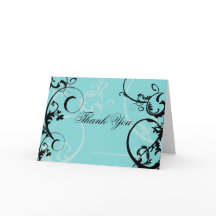 Turquesa com Floreio de Remoinho Preto