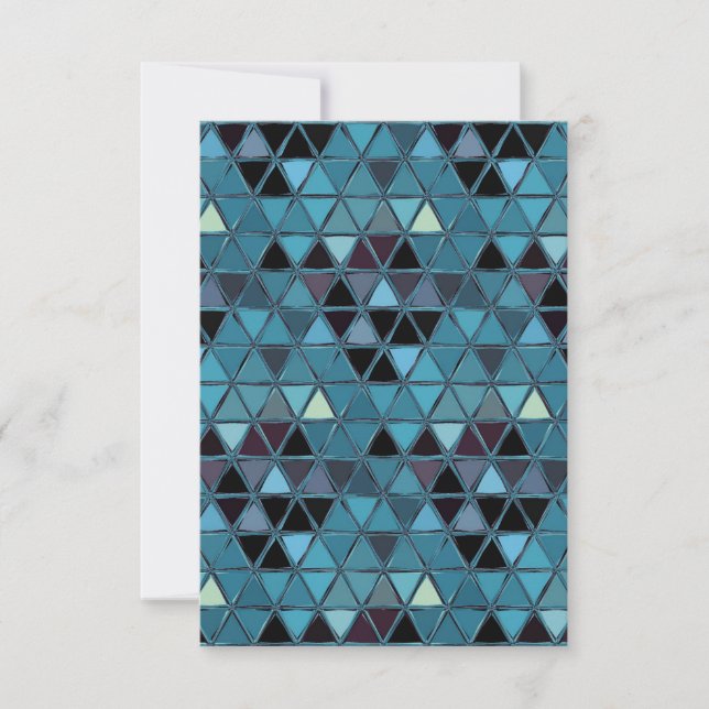 Cartão De Agradecimento Turquoise Stained Glass Mosaic Southwest (Frente)