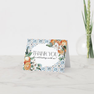 Cartão de Agradecimento Tuscany Tile Citrus Laranj