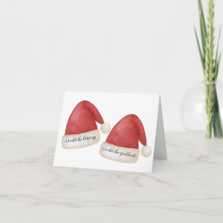 Cartão De Agradecimento Twin Santa Babies Thank You Card