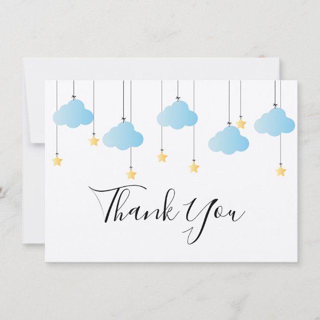 Cartão De Agradecimento Twinkle Twinkle Little Star Rustic Boho (Frente)