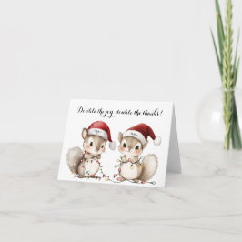 Cartão De Agradecimento Twins Holiday Lights Baby Shower Thank You Card