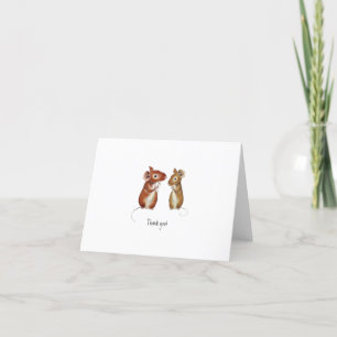 Cartão De Agradecimento Two Mice Thank You Card