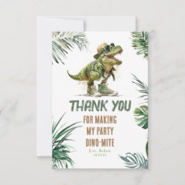 Cartão De Agradecimento Tyronassaurus Rex Dinosaur Aniversário Obrigado Fo