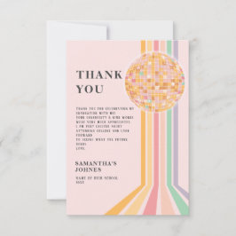 Cartão De Agradecimento Última Festa de formatura Retroativa de Dança