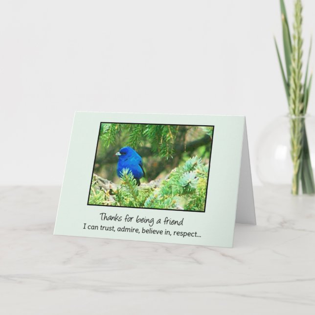 Cartão De Agradecimento Um Amigo Em Que Confio... (Frente)