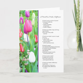 Cartão De Agradecimento Um amigo pode fazer diferença...