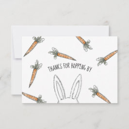 Cartão De Agradecimento Um aniversário de Bunny Boy